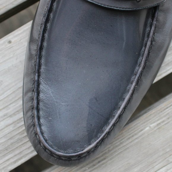 Polished Grey Leather Loafer, Men's Size 9.5 EEE, Made in Brazil - Picture 5 of 13